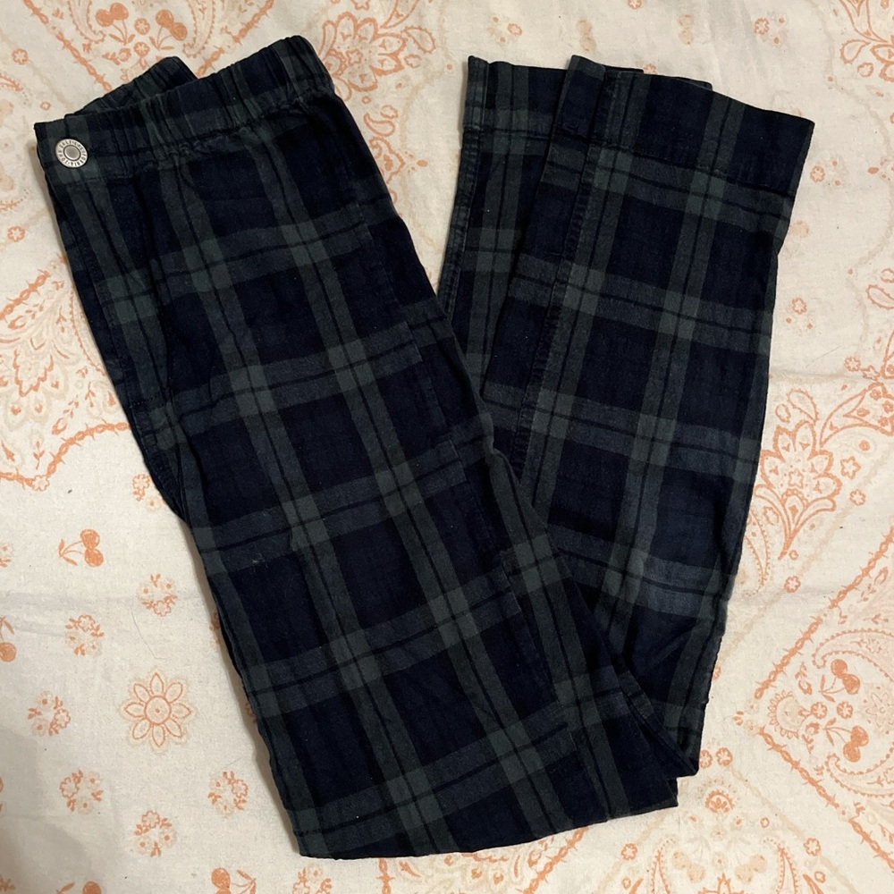Blue and green plaid pants from Pacsun. Size small